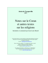 couverteur Notes sur le Coran et autres textes sur la religion