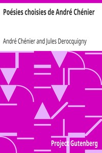 Poésies choisies de André Chénier