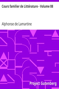 Cours familier de Littérature - Volume 08