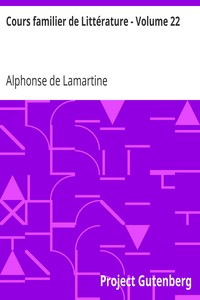 Cours familier de Littérature - Volume 22