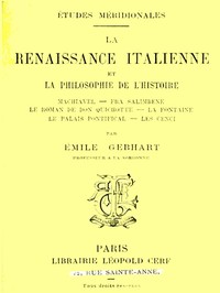 La Renaissance Italienne et la Philosophie de l'Histoire