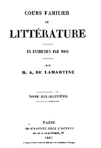 Cours familier de Littérature - Volume 18