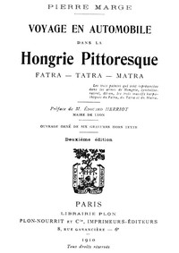 Voyage en automobile dans la Hongrie pittoresque: Fatra - Tatra - Matra