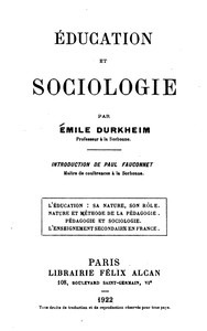 Éducation et sociologie