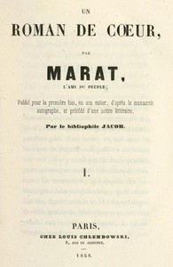 Les aventures du jeune Comte Potowski, Vol. 1 (of 2): Un roman de coeur par Marat, l'ami du peuple