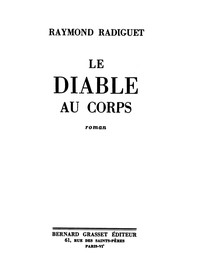 Le Diable au Corps: Roman