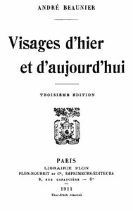 Visages d'hier et d'aujourd'hui