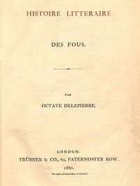 Histoire littéraire des Fous