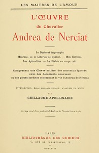 L'oeuvre du chevalier Andrea de Nerciat (1/2)