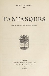Fantasques: Petits poèmes de propos divers