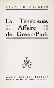 La ténébreuse affaire de Green-Park