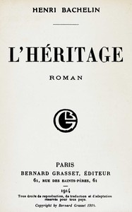 L'héritage : $b roman