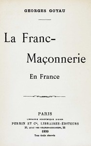 La Franc-Maçonnerie en France