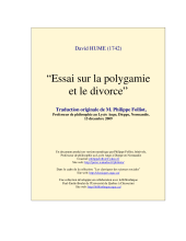 couverteur Essai sur la polygamie et le divorce