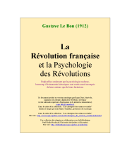 couverteur La Revolution francaise et la psychologie des Revolutions