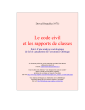 couverteur Le code civil et les rapports de classes