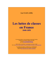couverteur Les luttes de classes en France, 1848-1850