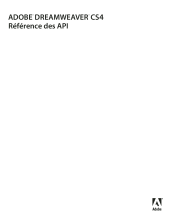 couverteur Reference des API d'Adobe Dreamweaver CS4