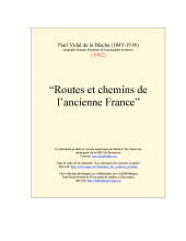 couverteur "Routes et chemins de l'ancienne France"