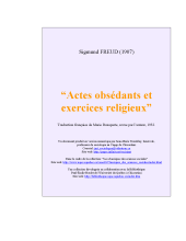 couverteur Actes obsedants et exercices religieux