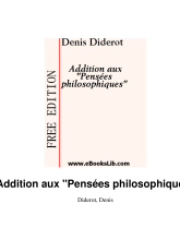 couverteur Addition aux Pensees philosophiques