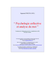 couverteur Psychologie collective et analyse du moi