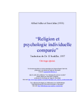 couverteur Religion et psychologie individuelle comparee