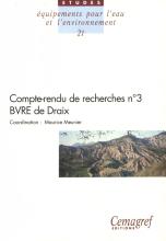 couverteur Compte-rendu de recherches n° 3 BVRE de Draix